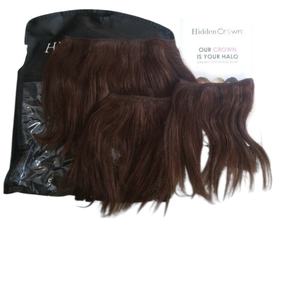 LIKE NEW - Hidden Crown Rich Chocolate Brown #3 Clip-In Extensions - 8 Inches